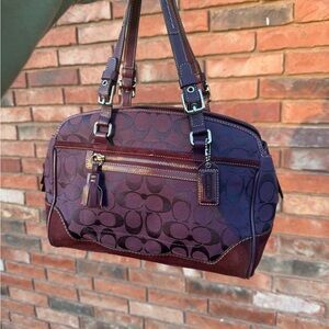 Coach Hamptons Signature Satchel in purple